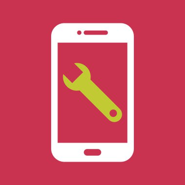 İngiliz anahtarı ve tornavida simgesi, vektör illüstrasyonu