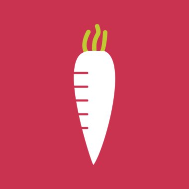 bir turpun düz simgesi