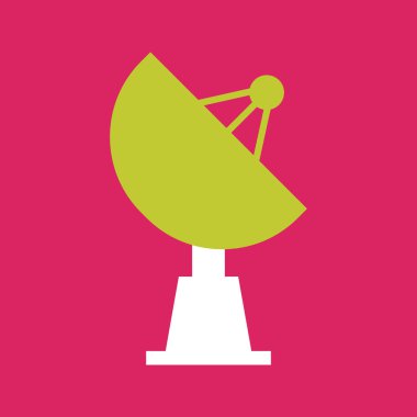 Gölge simgesi ve mobil uygulama antenine sahip düz