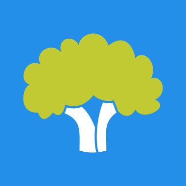 ağaç simgesi. Düz tasarım