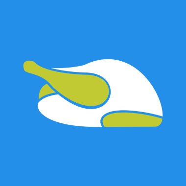 Tavuk simgesinin vektör illüstrasyonu