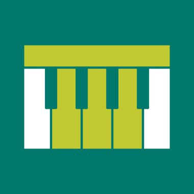 müzik piyano ikonu. vektör illüstrasyonu
