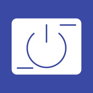 Beyaz arkaplan üzerindeki güç vektör simgesi, vektör illüstrasyonu