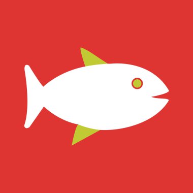 Balık simgesinin vektör illüstrasyonu