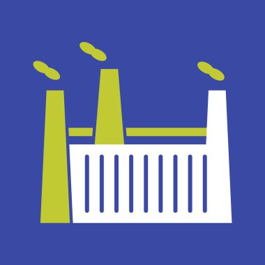 Fabrika. Web simgesi basit illüstrasyon