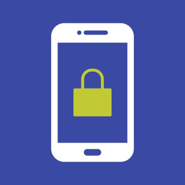 Cep telefonu simgesi, vektör illüstrasyonu