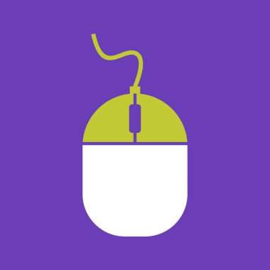 Bilgisayar fare simgesi, düz stil.