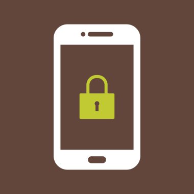 düz modern tasarım gölge cep telefonlu