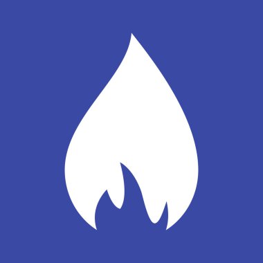 Beyaz arkaplanda ateş simgesi