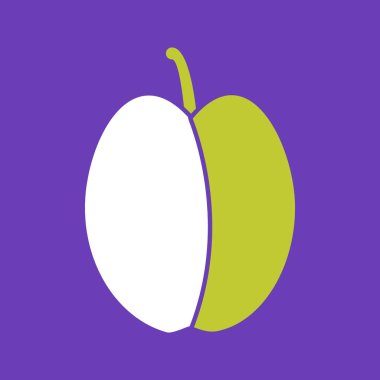 Yeşil armut simgesi, düz stil