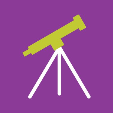 teleskop simgesi, vektör illüstrasyonu