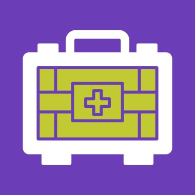 ilk yardım kutusu simgesi. vektör çizim