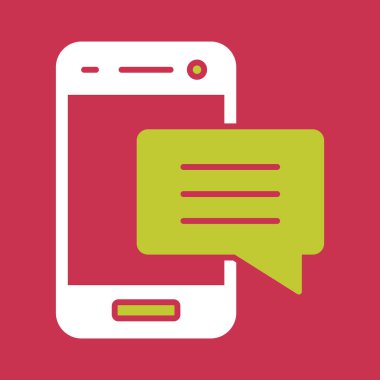 Sohbet mesajı ikonu vektör illüstrasyon tasarımı