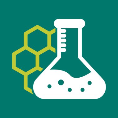 Kimyasal matara düz yuvarlanmış vektör simgesi