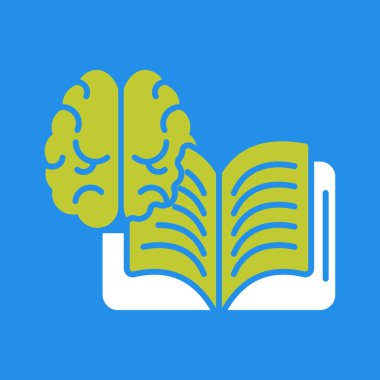 beyin ikonu vektör illüstrasyonu