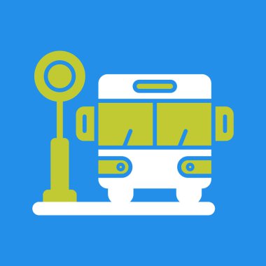 Modern bir bus simgesinin vektör illüstrasyonu