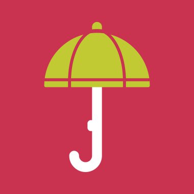 şemsiye simgesi vektör illüstrasyonu