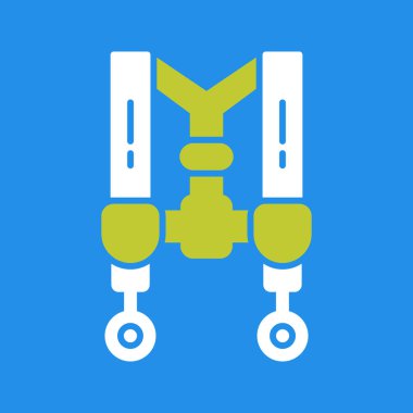 robot düz simgesi, vektör illüstrasyonu