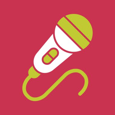 Mikrofon simgesinin vektör illüstrasyonu