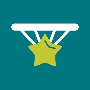 Alışveriş poşeti tabelası. Yeşil arkaplanda beyaz simge. pupuc