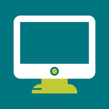 bilgisayar izleme simgesi, vektör illüstrasyonu