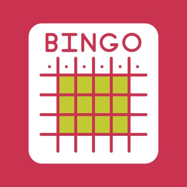 bingo oyun simgesi vektör illüstrasyonu