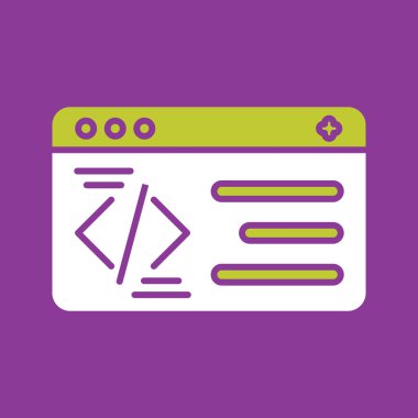 Kodlama geliştirme vektör simgesi