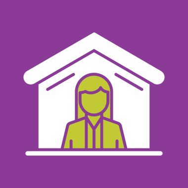 bir kişi vektör illüstrasyon tasarımlı ev