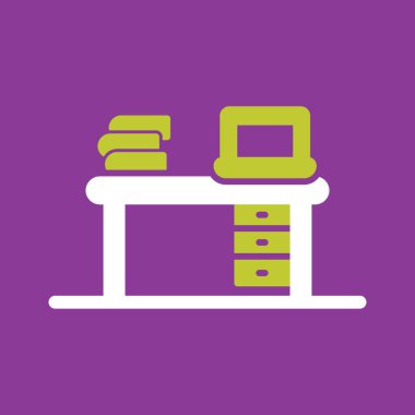 Ofis masası ve kitaplar