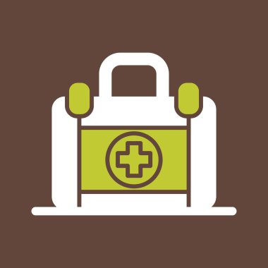 bavul düz simgesi, vektör illüstrasyonu