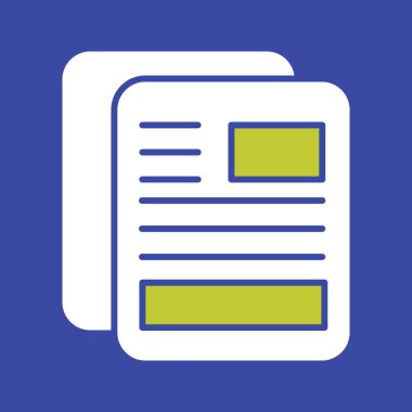 Gazete web simgesi, vektör çizim