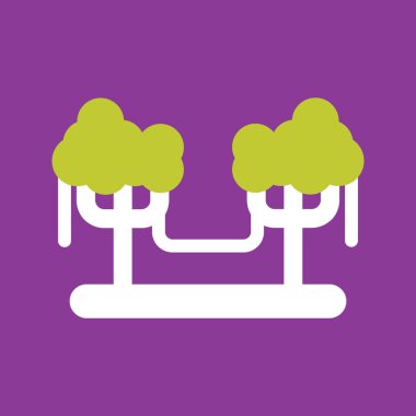 Pembe arkaplan vektör illüstrasyonu üzerinde park tasarımı