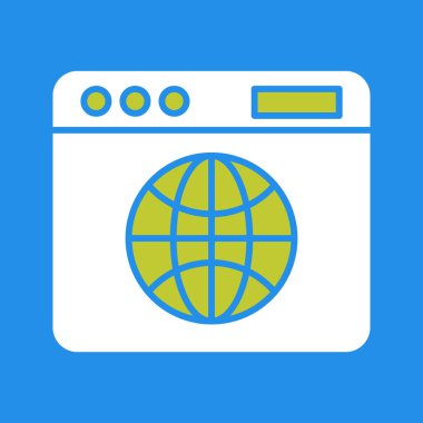 dünya vektörü düz simgesi