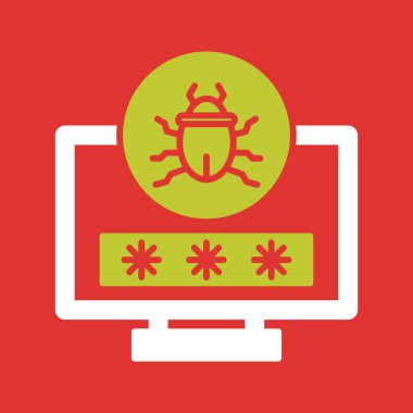 Virüs böceği simgesi. düz tasarım biçimi