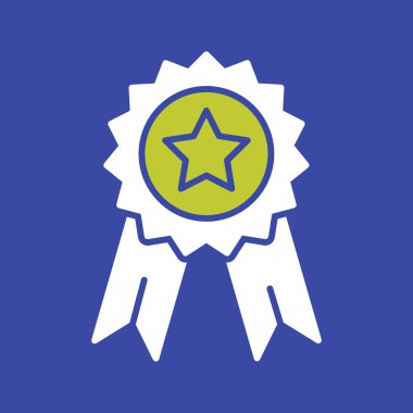 Madalya ikon vektör illüstrasyonu