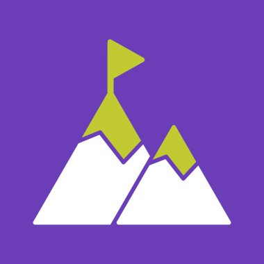 Dağların ağ simgesi. vektör tasarımı