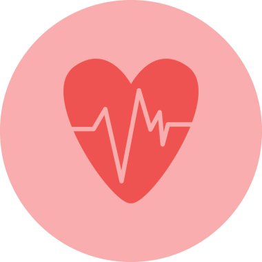 kalp atışı. Web simgesi basit illüstrasyon