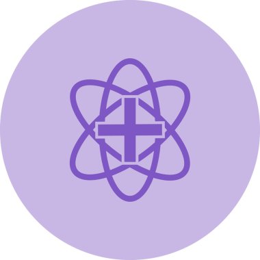 Atom simgesinin vektör illüstrasyonu