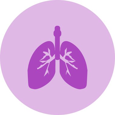 Bir akciğer simgesinin vektör çizimi