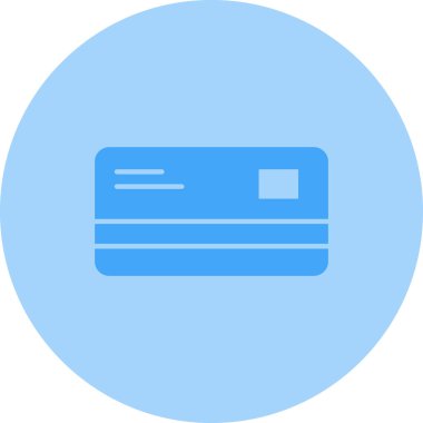 Kredi Kartı. Web simgesi basit illüstrasyon