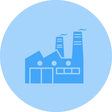 Web ve mobil uygulaması tasarımı, fabrika logo kavramı için beyaz arka plan üzerinde izole fabrika simge vektör