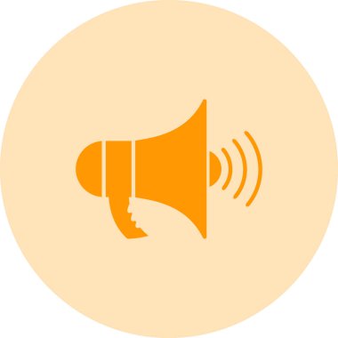 Megafon. Web simgesi basit bir illüstrasyon. Konuşmacı simgesi