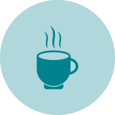 sıcak çay fincanı simgesi, vektör illüstrasyonu