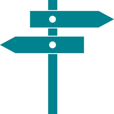 Yol işareti simgesinin vektör illüstrasyonu