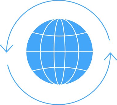 Genel ağ simgesi. Genel ağ vektör simgesinin ana hatlarını izole et