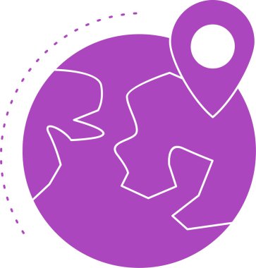 gps harita konumu simgesi düz biçimli