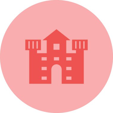 Bina. Web simgesi basit illüstrasyon