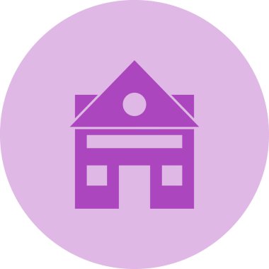 Bina. Web simgesi basit illüstrasyon