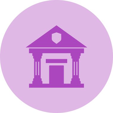 Bina. Web simgesi basit illüstrasyon