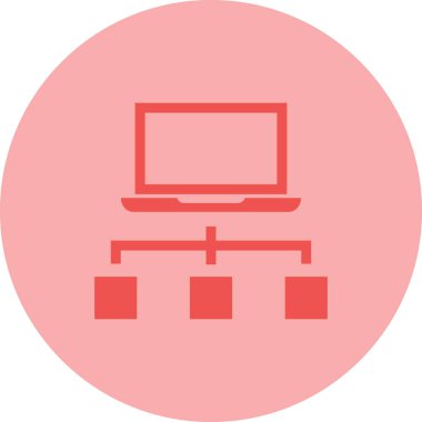 Dizüstü bilgisayar simgesi vektör çizimi